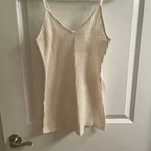 White laced tank top